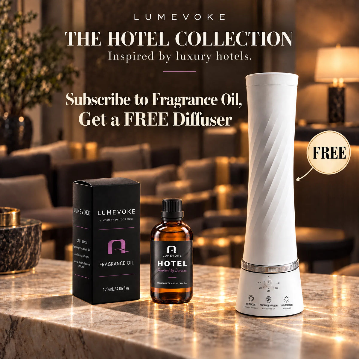Hotel Range Fragrance Oil — Inspired by Westn Hotels(Free Diffuser With 6-month commitment)