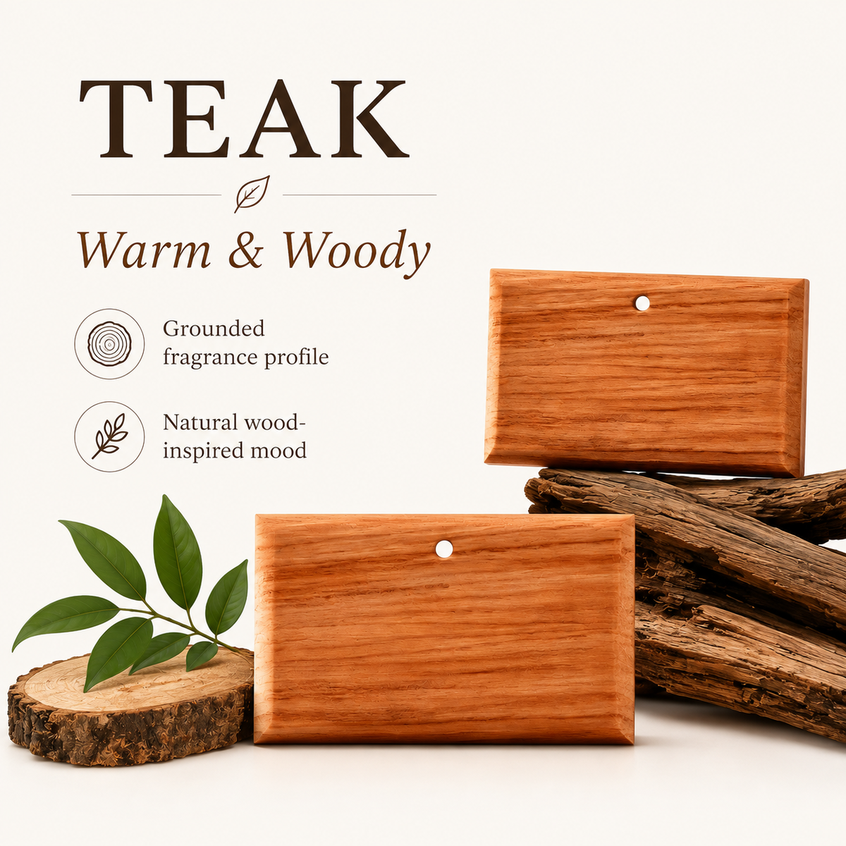 Car Air Freshener Long Lasting 3 Pack Wood Air Fresheners Refill