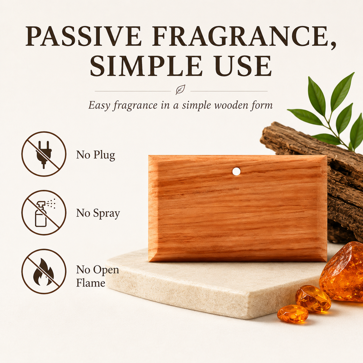 Car Air Freshener Long Lasting 3 Pack Wood Air Fresheners Refill