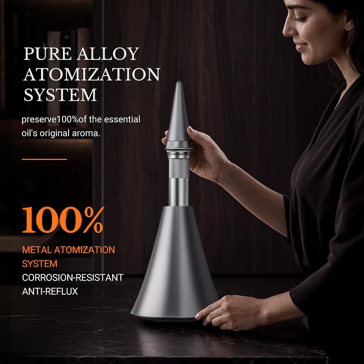 Waterless Essential Oil Diffuser， 2000 Sq.Ft Coverage for Large Rooms